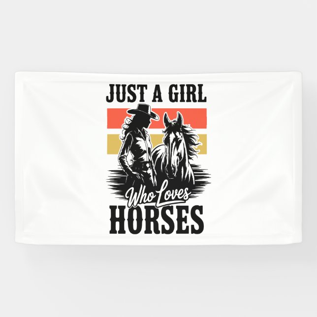 Just a Girl Who Loves Horses (3) Banner (Horizontal)