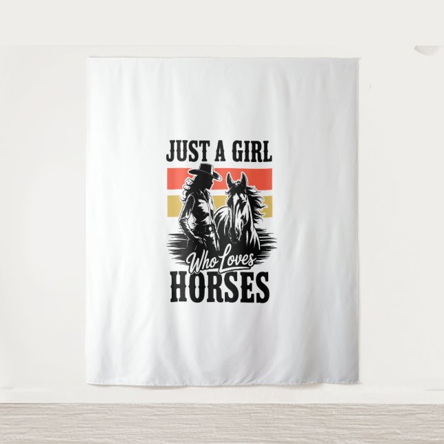 Just a Girl Who Loves Horses (3) Tapestry (Front)