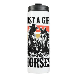 Just a Girl Who Loves Horses (3) Thermal Tumbler