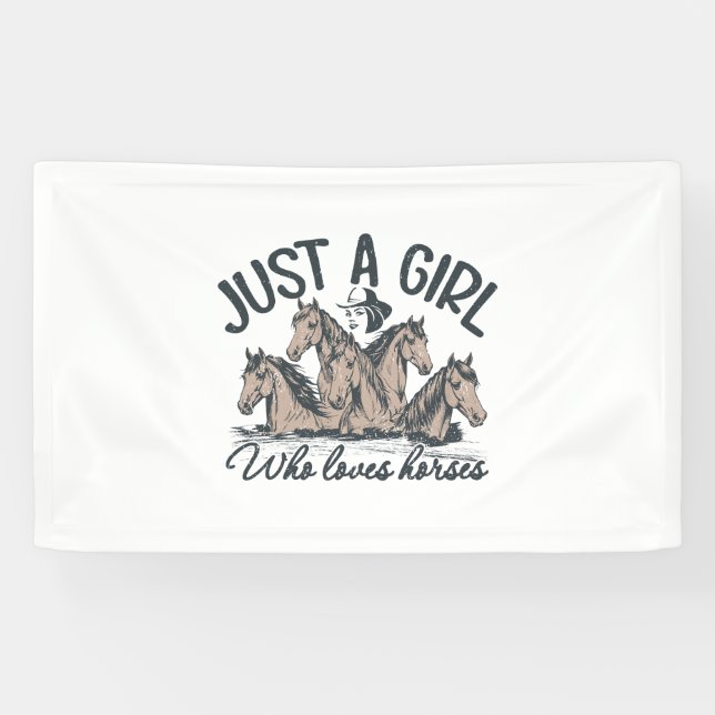 Just a girl who loves horses banner (Horizontal)