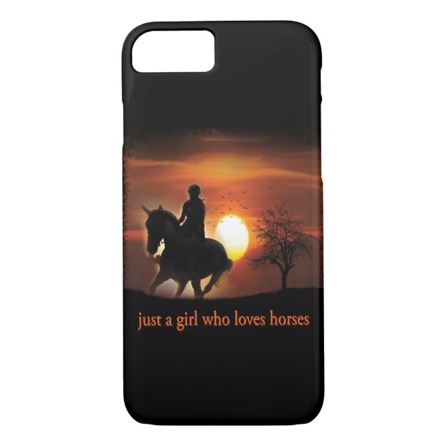 just a girl who loves horses Case-Mate iPhone case (Back)