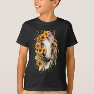 Just A Girl Who Loves Horses Co. Sunflower Horse P T-Shirt