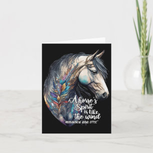Just A Girl Who Loves Horses Co. Womens Black Bohe Card