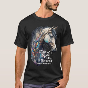 Just A Girl Who Loves Horses Co. Womens Black Bohe T-Shirt