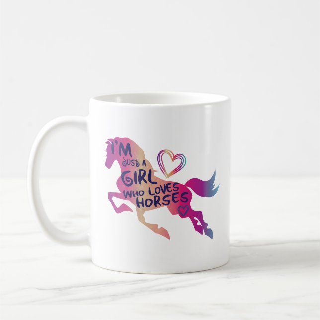 Just A Girl Who Loves Horses Coffee Mug Horse (Left)