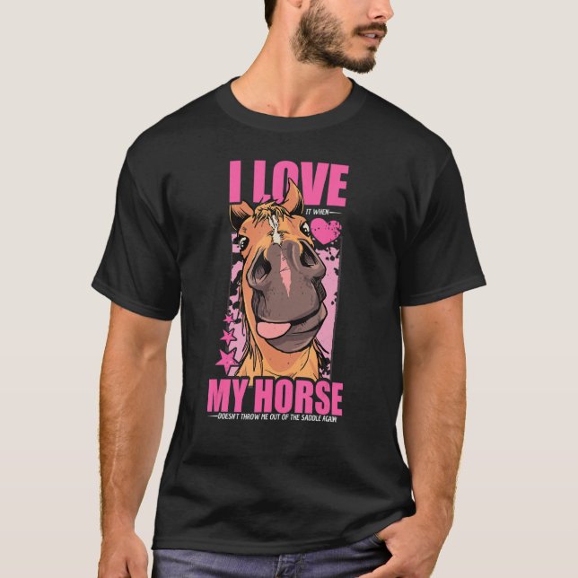 Just A Girl Who Loves Horses, Girls' Equestrian Sp T-Shirt (Front)