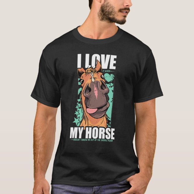 Just A Girl Who Loves Horses, Girls' Equestrian Sp T-Shirt (Front)