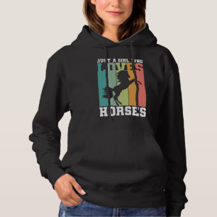 Just a girl who loves Horses Horse Girl Hoodie