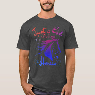Just A Girl Who Loves Horses Horse Lover Horseback T-Shirt