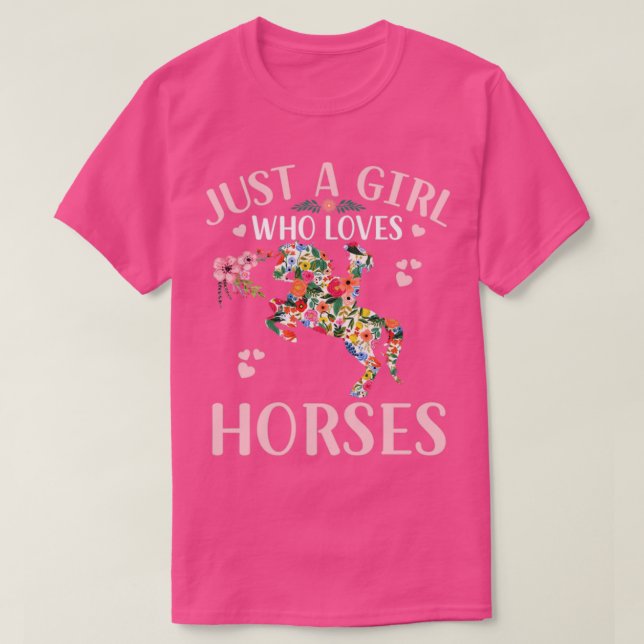 Just a Girl Who Loves Horses Horse Lover T-Shirt (Design Front)