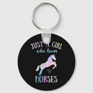 Just A Girl Who Loves Horses Horseback Riding Hors Key Ring