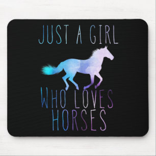 Just A Girl Who Loves Horses Horseback Riding Hors Mouse Mat