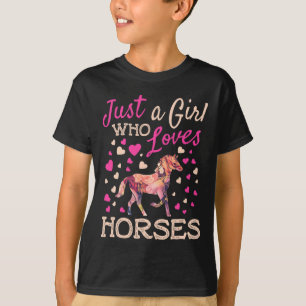 Just A Girl Who Loves Horses Horseback Riding Hors T-Shirt
