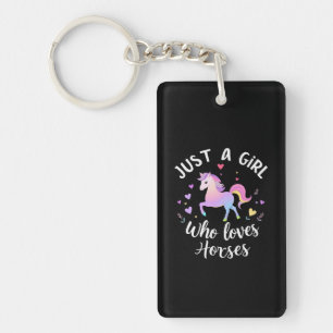Just A Girl Who Loves Horses Key Ring