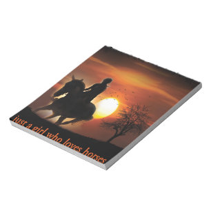 just a girl who loves horses notepad