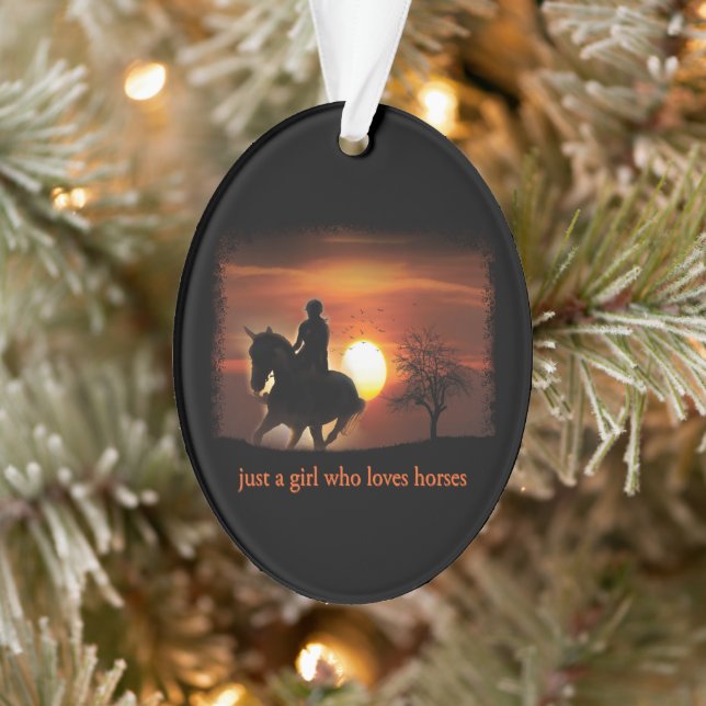 just a girl who loves horses ornament (Tree)
