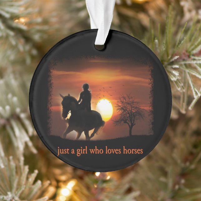 just a girl who loves horses ornament (Tree)