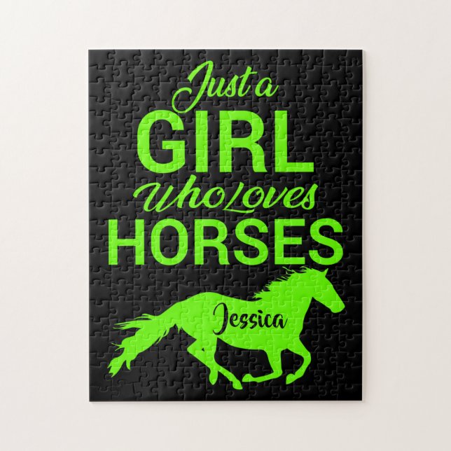 Just A Girl Who Loves Horses Personalised   Jigsaw Puzzle (Vertical)