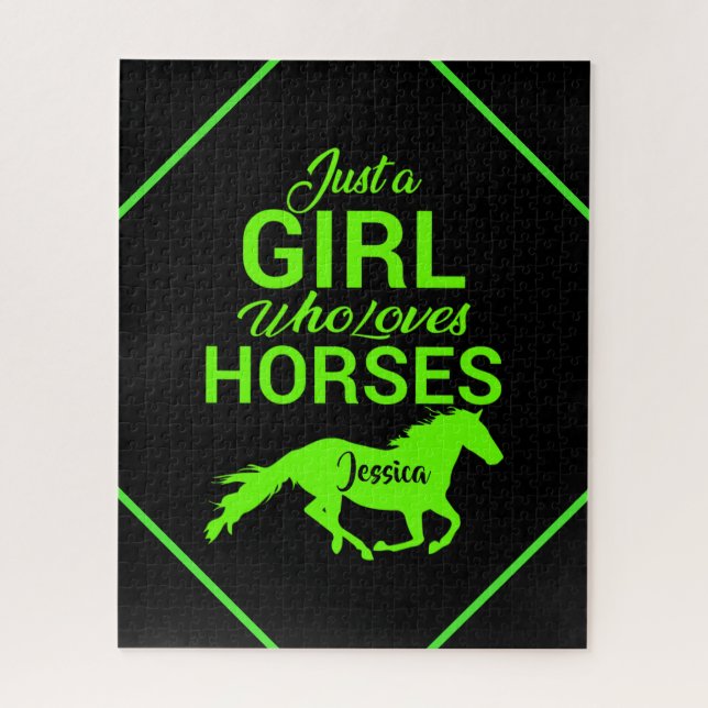 Just A Girl Who Loves Horses Personalised   Jigsaw Puzzle (Vertical)