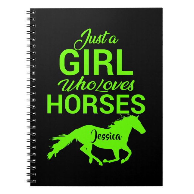 Just A Girl Who Loves Horses Personalised  Notebook (Front)
