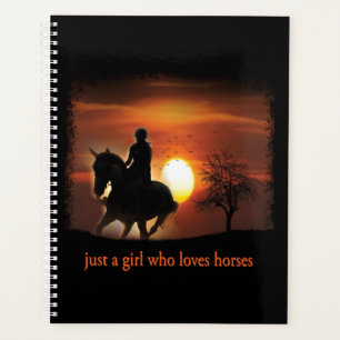 just a girl who loves horses planner