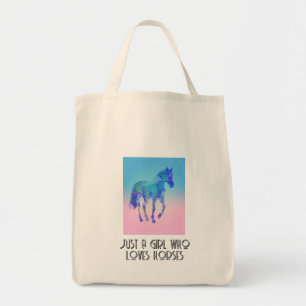 Just a Girl Who Loves Horses – Reusable Horse Tote Bag