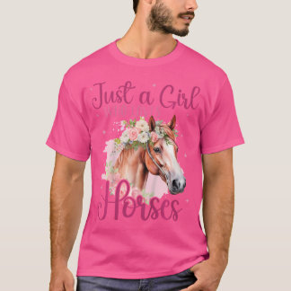 Just A Girl Who Loves Horses Riding Horse Lover Ho T-Shirt