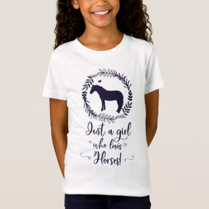 Just A Girl Who Loves Horses Silhouette T-Shirt