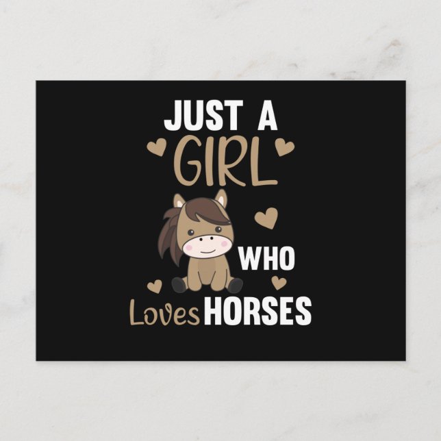 Just A Girl Who Loves Horses Sweet Horse Postcard (Front)