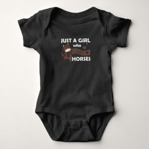 Just A Girl Who Loves Horses Sweet Pony Baby Bodysuit