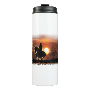 just a girl who loves horses thermal tumbler