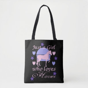 Just A Girl Who Loves Horses Tote Bag