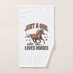 Just A Girl Who Loves Horses Vintage Horse Shirt_1 Hand Towel