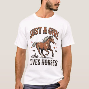 Just A Girl Who Loves Horses Vintage Horse Shirt_1 T-Shirt