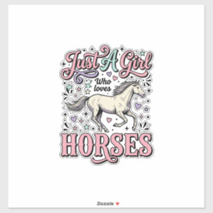 Just A Girl Who Loves Horses Vintage Vector Design