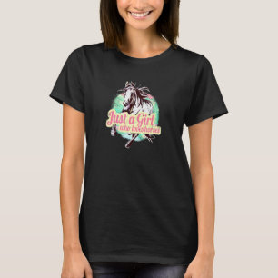 Just A Girl Who Loves Horses Watercolor Vintage Wo T-Shirt