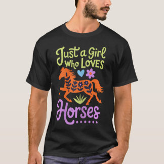 Just A Girl Who Loves Horses Women T-Shirt
