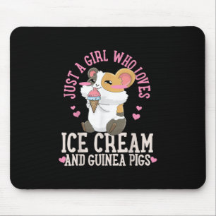 Just A Girl Who Loves Ice Cream And Guinea Pigs Mouse Mat
