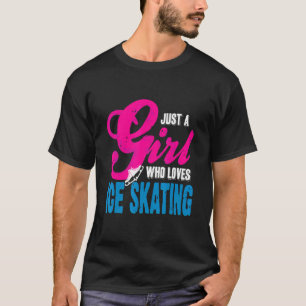 Just A Girl Who Loves Ice Skating Vintage Present T-Shirt