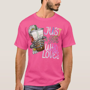 Just A Girl Who Loves Iced Coffee Loaded Tea T-Shirt