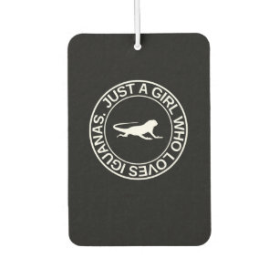 Just A Girl Who Loves Iguanas Gift For Women Lizar Car Air Freshener