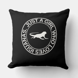 Just A Girl Who Loves Iguanas Gift For Women Lizar Cushion