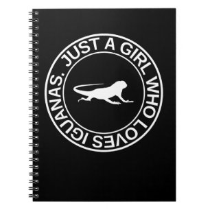 Just A Girl Who Loves Iguanas Gift For Women Lizar Notebook