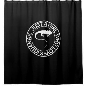 Just A Girl Who Loves Iguanas Gift For Women Lizar Shower Curtain