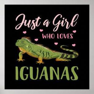 Just A Girl Who Loves Iguanas Poster