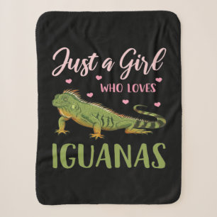 Just A Girl Who Loves Iguanas Sherpa Blanket