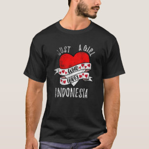 Just A Girl Who Loves Indonesia Vintage T-Shirt