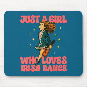 Just A Girl Who Loves Irish Dance Vintage Irish He Mouse Mat