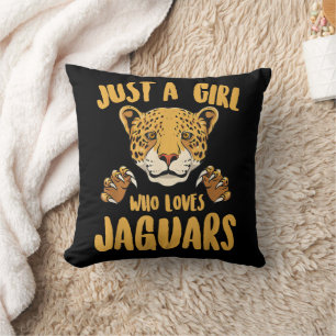 Just a Girl Who Loves Jaguars Funny Jaguar Women G Cushion