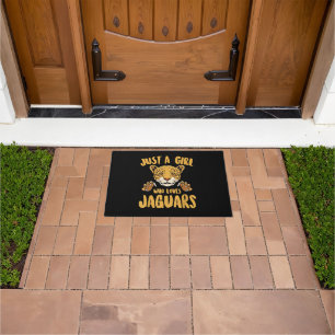 Just a Girl Who Loves Jaguars Funny Jaguar Women G Doormat